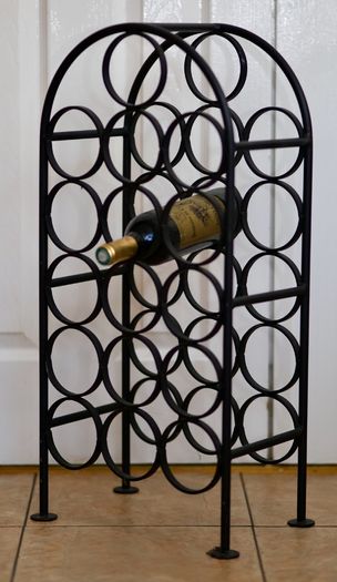 Wine Rack 16 bottle Black Steel