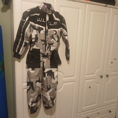 Wulf racing suit and matching helmets