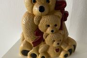 Cast Iron Teddy Family Doorstop