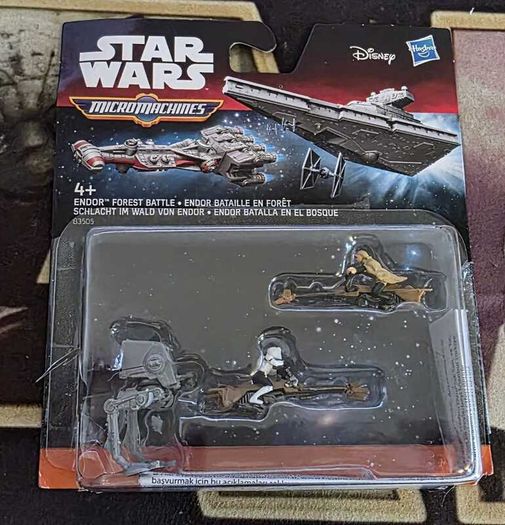 Star Wars - Vintage (Endor: Forest Battle) MicroMachines. Luke, Imperial & AT-ST