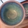 Wonderful Pair of Studio Art Pottery Goblets by Martin Branch Lyre Pottery, Cloncorban, Rossmore, Clonakilty, West Cork in a Fabulous Colourful Variegated Glaze. Pair One Image 7