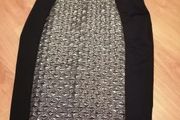 Pencil skirt lovely black and gold size 12 soft comfortable material