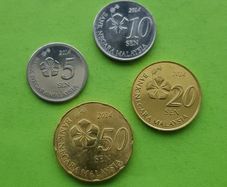 Malaysia 2014 year Uncirculated coins.