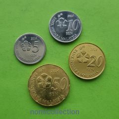 Malaysia 2014 year Uncirculated coins.