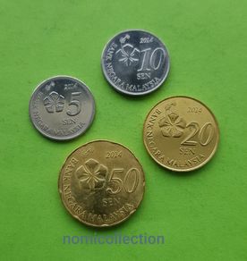 Malaysia 2014 year Uncirculated coins.