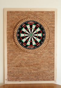Hand-Made Cork Dartboard Wall Protector
