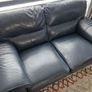 Leather Sofas - 3  + 2 seater, chair, footstool Image 9