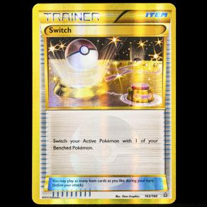 Switch 163/160 Gold Secret Holo Rare Primal Clash Pokemon Card XY