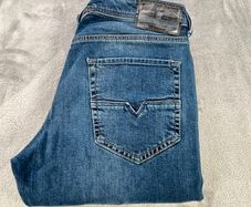 DIESEL Larkee-Beex 084BU Men's Jeans W30/L31 Regular Taper Fit Blue Cotton
