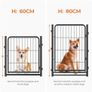 8 Panel Dog Pen, High 80cm Puppy Play Pen Indoor/Outdoor, Portable Detachable Pet Exercise Playpen, Pet Run Enclosures for Puppies, Cats, Rabbits and Other Animals Image 3