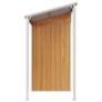 Garden Shed with Extended Roof Light Brown 277x107x181cm Steel Image 4