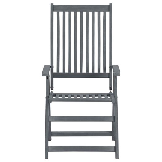 7 Piece Outdoor Dining Set Solid Acacia Wood Grey