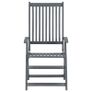 7 Piece Outdoor Dining Set Solid Acacia Wood Grey Image 5