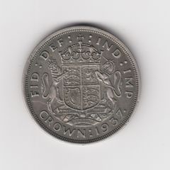 1937, G.B. Crown, 50% silver coin (no.294)
