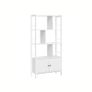 Bookcase with 4 open shelves modern two door Image 4