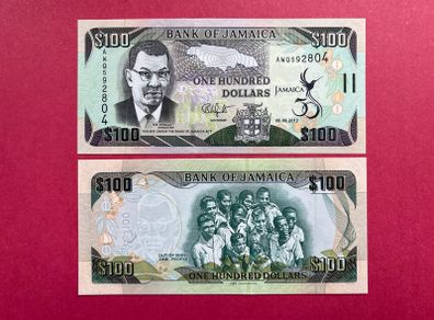 Jamaica  100 Dollars. 2012  Jamaica's Golden  Jubilee  Commemorative Issue  ( Uncirculated )