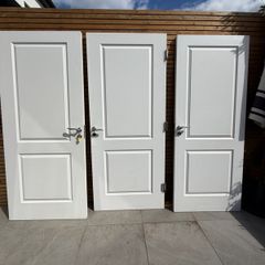 3x white firedoor with locks