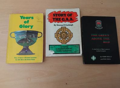 3 x vintage GAA books Years of Glory/Story of the GAA/The Green Above the Red Kerry Mayo FREEPOST