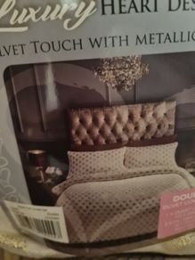 Velvet double duvet in bag