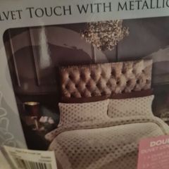 Velvet double duvet in bag