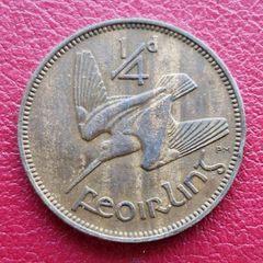 Ireland 1946 Farthing 1/4d coin Two-tone