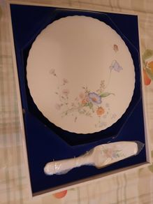 Mikasa Cake Plate and Server Bone China