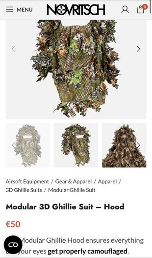 Airsoft Noveritch Ghillie set - Amber