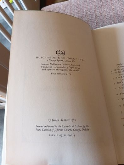 1972 1st Edition. The Gems She Wore: A Book of Irish Places. James Plunkett. Vintage. Ireland.