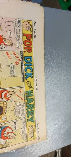 The breezer comic march 23 ,1968,vintage collectors item, thank you.,sold as is ,see pictures for condition used,