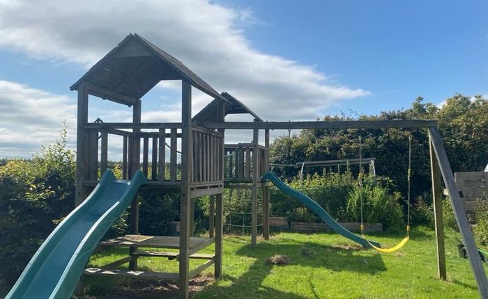Playhouse slide/swing set