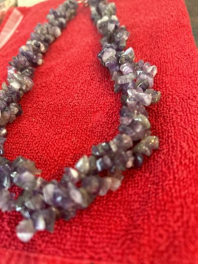 beads amathyst retro neck piece