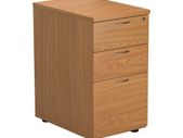 NEW 3 Drawer Desk High Pedestal 600mm deep - Nova Oak