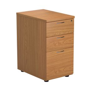 NEW 3 Drawer Desk High Pedestal 600mm deep - Nova Oak