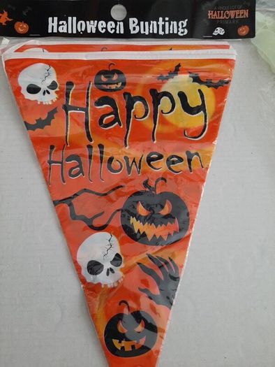 New Holloween pumpkin silhouette bunting and Skeleton
