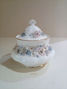 Vintage Lidded Sugar Bowl Paragon Meadowvale Bone China