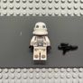 lego Star Wars sw1326 Imperial Stormtrooper minifigure- Female, Dual Molded Helmet with Light Bluish Gray Panels on Back, Shoulder Belts, Medium Brown Head Image 2