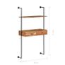 Wall Desk 90x40x170 cm Solid Acacia Wood Image 8