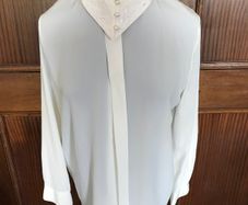 Cream Long Sleeve Blouse - Size 14