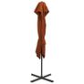 Cantilever Umbrella with Double Top Terracotta 250x250 cm Image 5