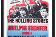 Rolling Stones Adelphi Theatre Dublin 1965 Framed Poster