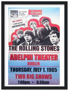 Rolling Stones Adelphi Theatre Dublin 1965 Framed Poster