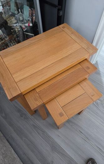 Tables solid and spotless