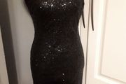 Black Sequince Dress "As New" Size 10-12