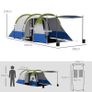 Three Man Two-Room Tent, with Porch and Accessories - Green Image 3