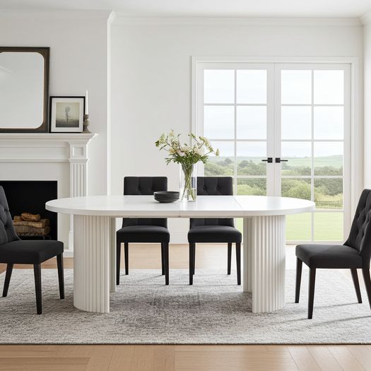 ELEMENTS Extendable Table Cashmere, Steel Frame, Laminated 140cm or 180cm. New Product !