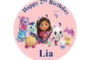 Gabby Dollhouse edible cake topper 7'