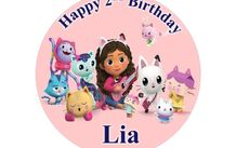 Gabby Dollhouse edible cake topper 7'