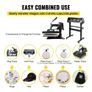 5 In 1 Heat Press 30.5 x 38.1 cm Vinyl Cutter Plotter 71.1 cm Software Sublimation Image 6
