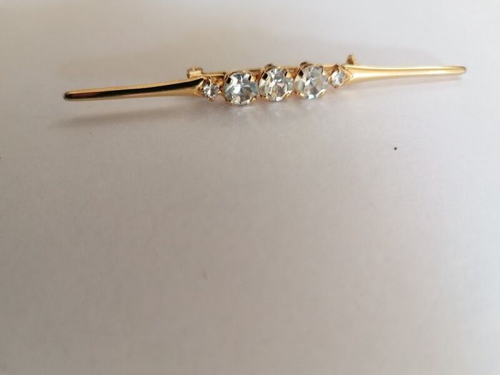 Broach Pin with sparkling clear stones