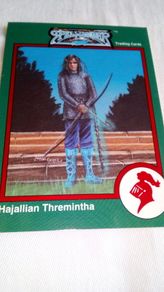 Spelljammer 1993 TSR. Hajallian Thremintha. Trading Card.  Red.